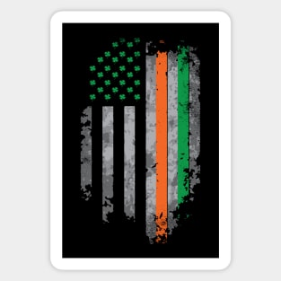 St Patricks Day Irish American USA Flag Heritage Pride T-Shirt Sticker